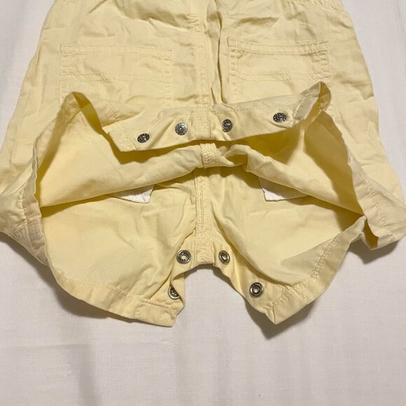 Vintage Baby Gap Overalls 6 - 12 Months Palm Tree Embroidered Yellow - Picture 14 of 14